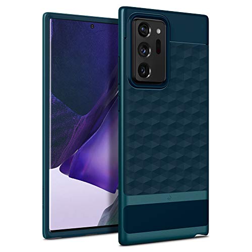 Caseology Parallax, Funda Samsung Galaxy Note 20 Ultra, Diseño Geométrico, Patrón 3D, Carcasa Diseñada para Galaxy Note 20 Ultra - Aqua Green