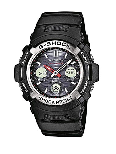 Casio G-SHOCK Reloj Analógico-Digital, Reloj radiocontrolado y solar, 20 BAR, Negro, para Hombre, AWG-M100-1AER