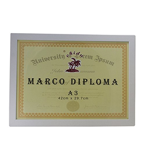 Chidu Marco Blanco para Diploma A3 de 29,7 x 42 cm