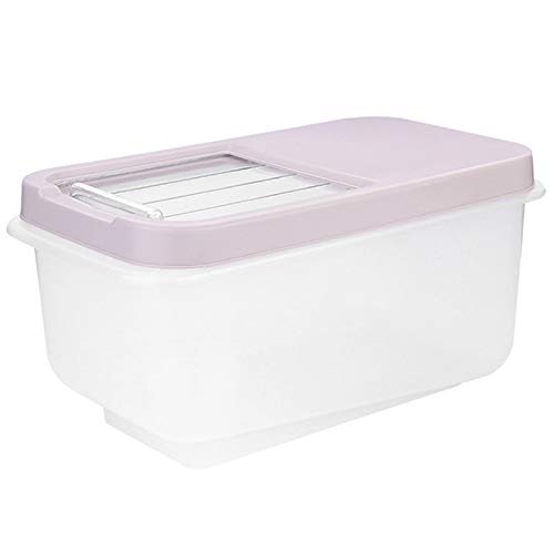 Cikuso Cubo Plastico del Arroz 10Kg A Prueba De Humedad Gabinete De Arroz Transparente De Cocina Caja De Almacenamiento Caja De Comida Cilindro Domestico