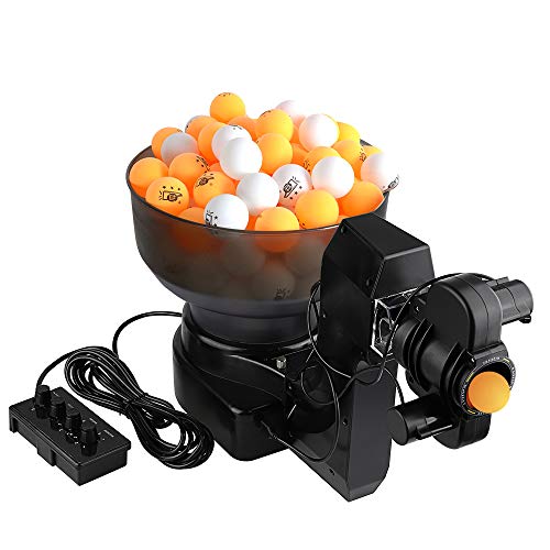 cilyberya Ping Pong Training Robot Máquina automática de Tenis de Mesa con 36 Bolas Diferentes para Entrenar, Servicio Individual Opcional cilyberya Ping Pong Training Robot Máquina automática de Tenis de Mesa con 36 Bolas Diferentes para Entrenar, Servicio Individual Opcional