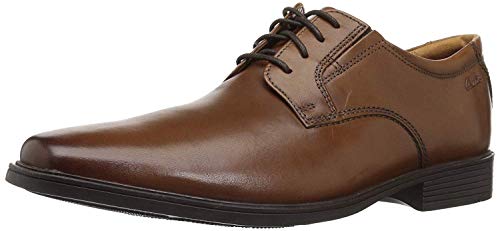 Clarks Tilden Plain Zapatos de cordones derby Hombre, Marrón (Dark Tan Lea), 42 Clarks Tilden Plain Zapatos de cordones derby Hombre, Marrón (Dark Tan Lea), 42