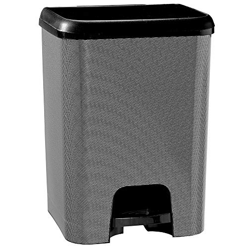 COM-FORT HOUSE Cubo de Basura con Pedal con Capacidad de 26 litros - con Decorado Geométrico, Libres de BPA COM-FORT HOUSE Cubo de Basura con Pedal con Capacidad de 26 litros - con Decorado Geométrico, Libres de BPA