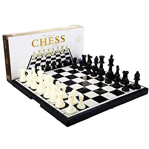 Conjunto de ajedrez de viaje de la armería de ajedrez moderno 37 cm x 37cm- Conjunto de ajedrez de plástico con caja plegable de ajedrez magnético y caja de almacenamiento - Juego de mesa de ajedrez p Conjunto de ajedrez de viaje de la armería de ajedrez moderno 37 cm x 37cm- Conjunto de ajedrez de plástico con caja plegable de ajedrez magnético y caja de almacenamiento - Juego de mesa de ajedrez p