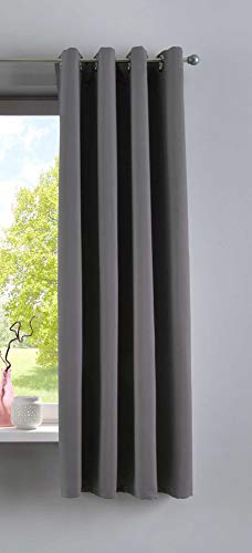 Cortina Opaca Newyork, Gris Oscuro, Alto x Ancho 160 x 140 cm, 1 Unidad, Cortina térmica, Opaca, con Ojales, insonorizante, protección UV, 201920600 Cortina Opaca Newyork, Gris Oscuro, Alto x Ancho 160 x 140 cm, 1 Unidad, Cortina térmica, Opaca, con Ojales, insonorizante, protección UV, 201920600