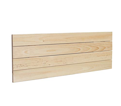 DHOME Cabecero de Madera Maciza de Pino para Pared Estilo Palet Cabezal Dormitorio Cama Palets Herrajes incluidos (145x37 Palet 4, Crudo)