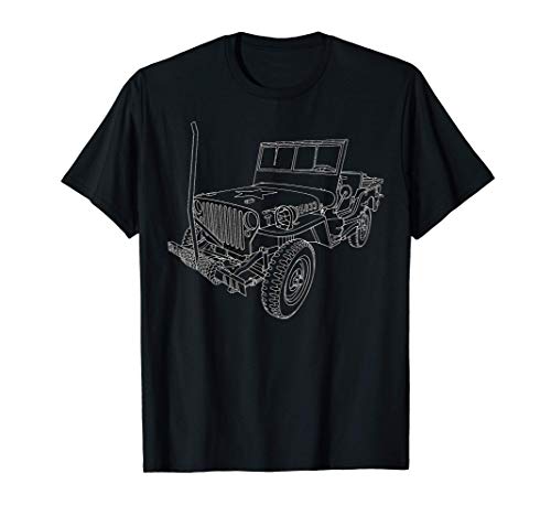 Dibujo de vehículo todoterreno americano clásico Camiseta