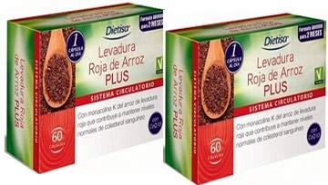 Dietisa levadura roja Pack 2 unidades (60+60 cápsulas) Dietisa levadura roja Pack 2 unidades (60+60 cápsulas)