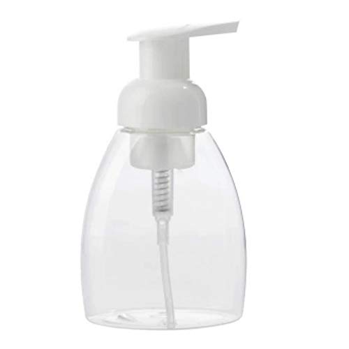 Dispensador de jabón - Botella redonda transparente La botella de espuma Moss puede contener 250 ml, ideal para aceites esenciales, lociones, jabones líquidos