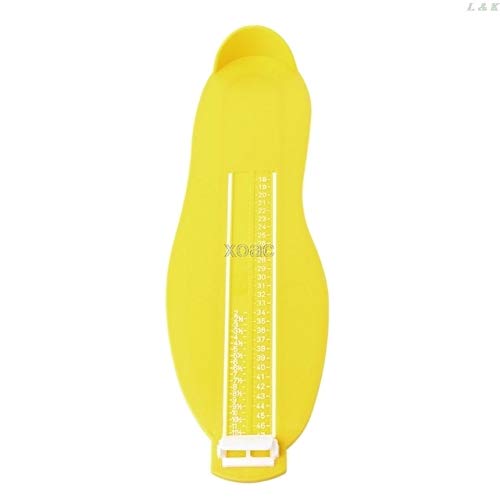 Dispositivo de medición de pies para adultos Zapatos Medidor de tamaño Medida Regla Herramienta Dispositivo Ayudante M12 dropship - Amarillo