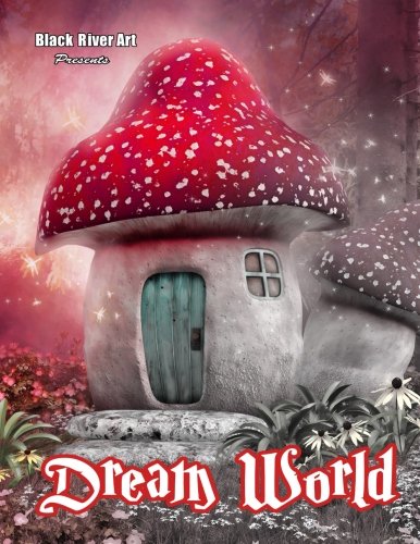 Dream World Grayscale Coloring Book
