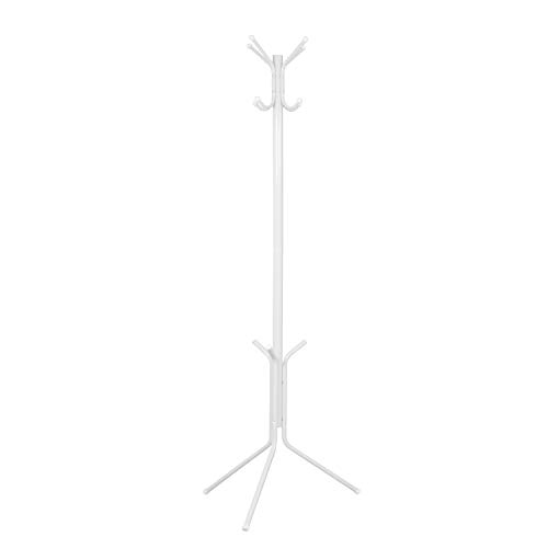 duehome - Perchero de pie para Colgar Ropa, Perchero Color Blanco, Estructura metálica, Medidas: 185 cm (Alto) x 61 cm (diametro)