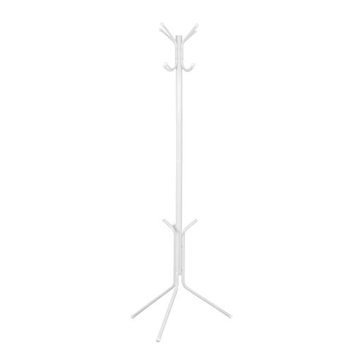 duehome - Perchero de pie para Colgar Ropa, Perchero Color Blanco, Estructura metálica, Medidas: 185 cm (Alto) x 61 cm (diametro) duehome - Perchero de pie para Colgar Ropa, Perchero Color Blanco, Estructura metálica, Medidas: 185 cm (Alto) x 61 cm (diametro)