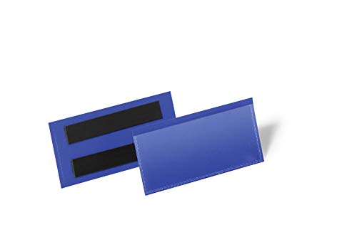 Durable 174107 Bolsa de etiquetas (100 x 38 mm) Paquete de 50, azul