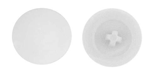 Easycargo 100 tapas de rosca de color blanco, autoperforantes, impermeables, adecuadas para montaje en pared, marcos de fotos, decoración de armarios de cocina