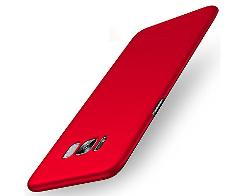 EIISSION Funda Compatible con Samsung Galaxy S8 (5.8"),Ultra Ligero Suave Mate Sedoso Pintura PC Funda Protectora de teléfono Samsung Galaxy S8 Funda (Rojo)