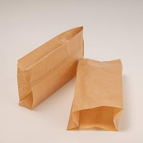 EL CARMEN Bolsa Papel Plana Fuelle Kraft sin Ventana, 12+6 (Fuelle) x 31cm, 1000 Unidades EL CARMEN Bolsa Papel Plana Fuelle Kraft sin Ventana, 12+6 (Fuelle) x 31cm, 1000 Unidades
