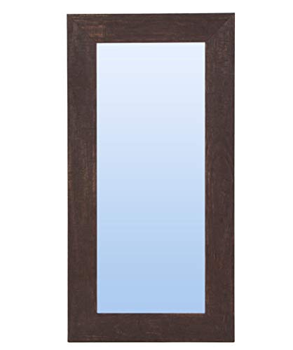Espejo con Marco para Colgar (Varios tamaños y Colores) rústico (Roble Oscuro (Ref.-4), 170 x 70 cm)