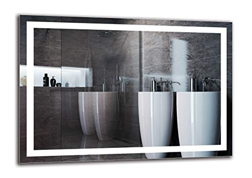 Espejo LED Premium - Dimensiones del Espejo 100x70 cm - Espejo de baño con iluminación LED - Espejo de Pared - Espejo de luz - Espejo con iluminación - ARTTOR M1ZP-47-100x70 - Blanco frío 6500K Espejo LED Premium - Dimensiones del Espejo 100x70 cm - Espejo de baño con iluminación LED - Espejo de Pared - Espejo de luz - Espejo con iluminación - ARTTOR M1ZP-47-100x70 - Blanco frío 6500K