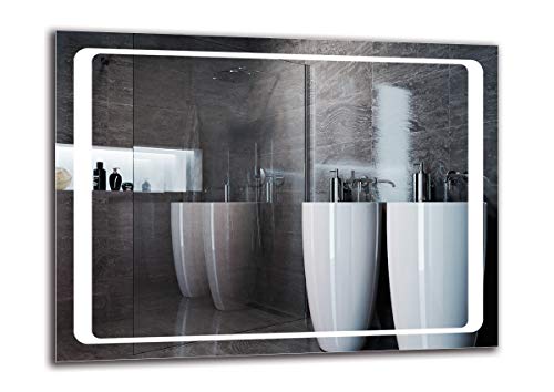 Espejo LED Premium - Dimensiones del Espejo 80x60 cm - Espejo de baño con iluminación LED - Espejo de Pared - Espejo de luz - Espejo con iluminación - ARTTOR M1ZP-49-80x60 - Blanco frío 6500K