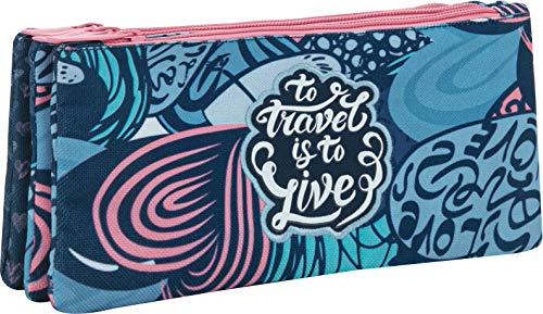 Estuche Escolar Privata Live | Estuche Escolar Tres Cremalleras, Estuche Escolar Triple con Compartimentos Independientes de Gran Capacidad con Cremallera Metalica Gruesa - Medidas 23 x 11 x 4 cm Estuche Escolar Privata Live | Estuche Escolar Tres Cremalleras, Estuche Escolar Triple con Compartimentos Independientes de Gran Capacidad con Cremallera Metalica Gruesa - Medidas 23 x 11 x 4 cm