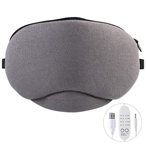 Eurobuy Máscara de ojo de calentamiento USB, SPA cómoda para dormir con vapor, para secar los ojos, círculos oscuros para dormir en cualquier lugar del hogar