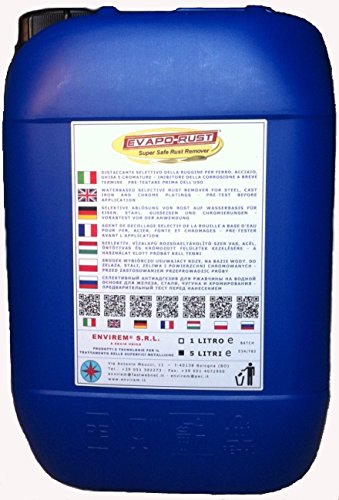 EVAPO-RUST® - 5 LT. - Removedor selectivo de óxido a base agua para hierro, acero, hierro fundido y cromaduras