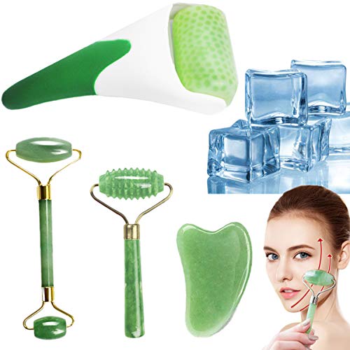 Fightart 4 a 1 rueda de hielo 100% natural de jade Rolling Rolling Rolling Sand 2020 facial masaje de jade Rolling rueda