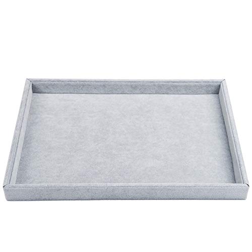 FIONAT Organizadores Y Cajas para Joyas Caja De Almacenamiento De Joyas Collar De Anillo De Pulsera De Joyas Bandeja De Exhibición De Joyas 35 * 24 * 3.3 Cm, Placa Plana