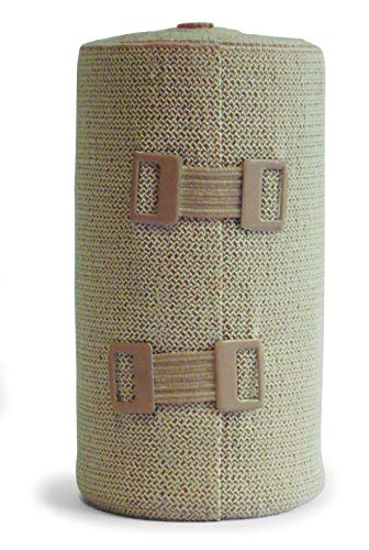 Flebimed media (m 5 x cm 10) Vendaje de compresión elástico no adhesivo con estiramiento medio. De algodón puro, color piel.