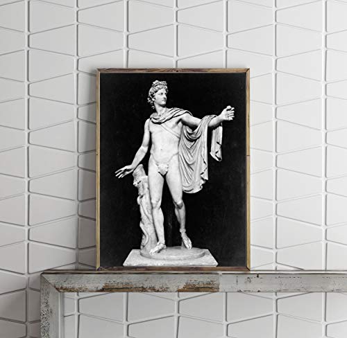 Foto infinita 1910 Foto: Roma-Apolo del Belvedere | Deidad griega | Póster decorativo para pared | Decoración de fotos vintage | Póster decorativo para pared