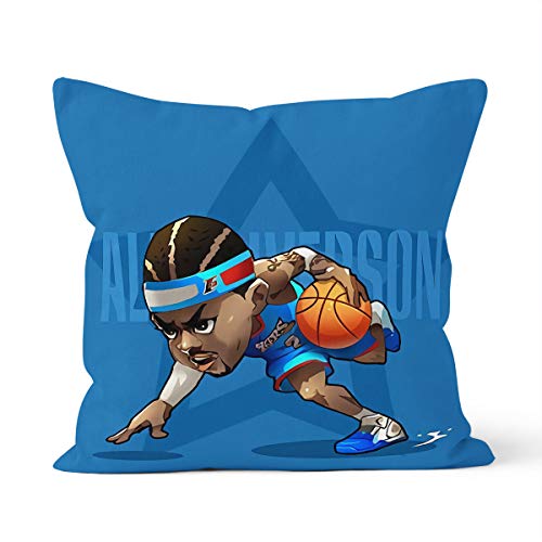 Funda de cojín con diseño de estrella de la NBA Allen Iverson Home Dormitorio cojín decorativo tamaño 40 x 40 cm