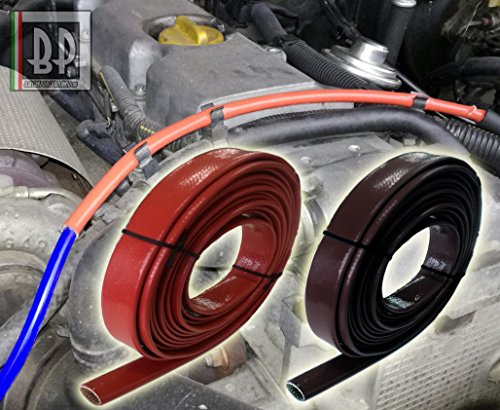 Funda protectora para tubos del compartimento del motor del coche. Resistencia térmica, rayos UV, aceite, gasolina, color rojo, diámetro disponible de 1 mm a 25 mm, se vende por metro (ID 20 mm) Funda protectora para tubos del compartimento del motor del coche. Resistencia térmica, rayos UV, aceite, gasolina, color rojo, diámetro disponible de 1 mm a 25 mm, se vende por metro (ID 20 mm)