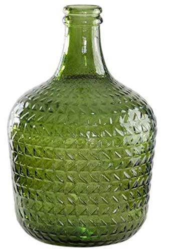 Garrafa Relieve 12L Vidrio Reciclado (Verde)