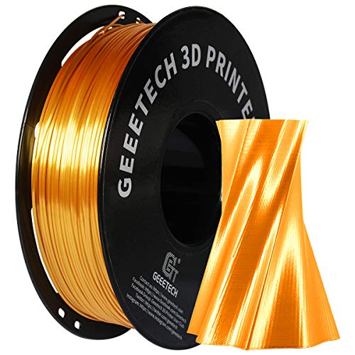 GEEETECH PLA filamento 1.75mm Seda Oro, impresora 3D Filamento PLA 1kg Carrete