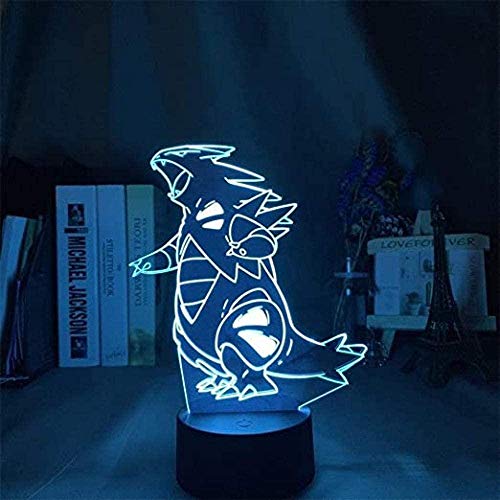 GEZHF 3D LED Light for Kids Illusion lamp Tyranitar Figure for Kids Bedroom Decor Light Led Touch Sensor Color Changing Led Night Light Go Gift GEZHF 3D LED Light for Kids Illusion lamp Tyranitar Figure for Kids Bedroom Decor Light Led Touch Sensor Color Changing Led Night Light Go Gift