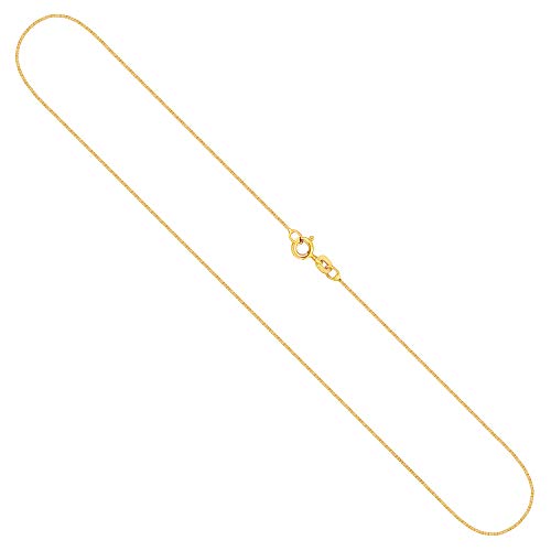Goldkette als Venezianerkette in Gelbgold 375 / 9K, 45 cm lang, 0,6 mm breit, Gewicht ca. 1 g. Goldkette als Venezianerkette in Gelbgold 375 / 9K, 45 cm lang, 0,6 mm breit, Gewicht ca. 1 g.
