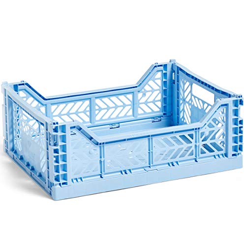 Hay Colour Crate M - Caja de Transporte, Color Azul Claro