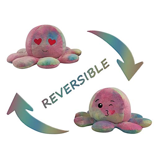 HuiBOYS Pulpo Reversible Peluche de Pulpo Reversible Bonitos Juguetes de Peluche Muñeco Vibrante de Doble Cara, el Pulpo Reversible Original de Felpa Regalos para Niños Regalos para Novias. (Color 11)