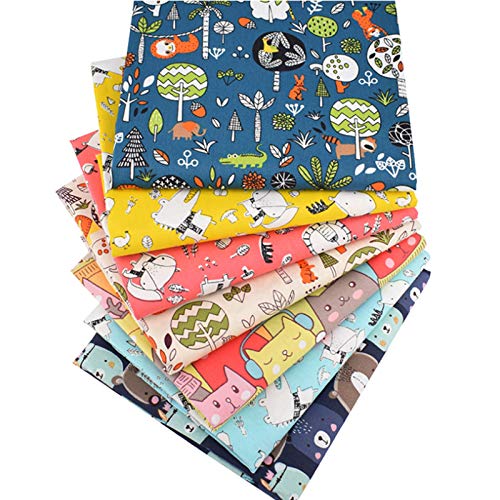 Ibalulu 7 piezas 50 x 50 cm tela de algodón por metros para coser, patchwork, tela de costura, manualidades, mezcla de dibujos animados Ibalulu 7 piezas 50 x 50 cm tela de algodón por metros para coser, patchwork, tela de costura, manualidades, mezcla de dibujos animados