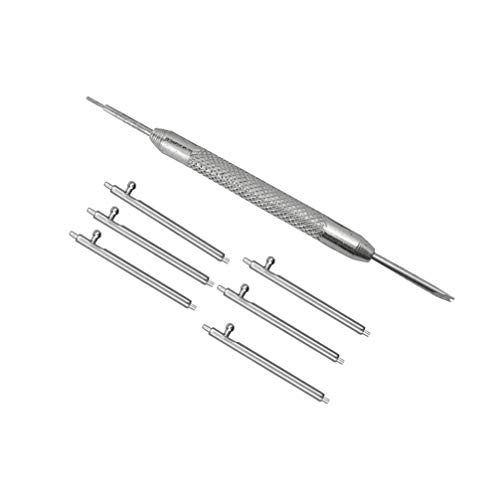 ibasenice 7PCS Herramienta de la Barra del Resorte, Herramientas de reparación de Banda de Reloj, Correa de Reloj para reemplazar Herramienta de Pasador de conexión de Barra de Resorte 1.5 * 20 mm