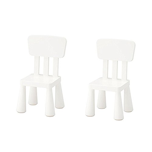 Ikea Mammut - Silla infantil para interior y exterior, color blanco (2 unidades)
