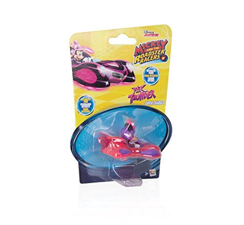 IMC Toys- Minnie Mouse Mini Vehículos: Figurina Pink Thunder, Color Rosa y Morado (183773)