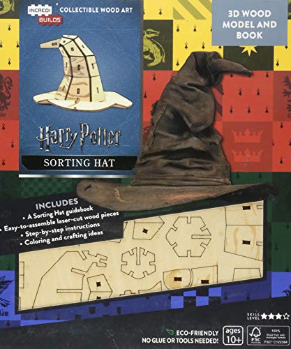 IncrediBuilds: Harry Potter: Sorting Hat Book and Model Set: Sorting Hat 3D Wood Model and Book