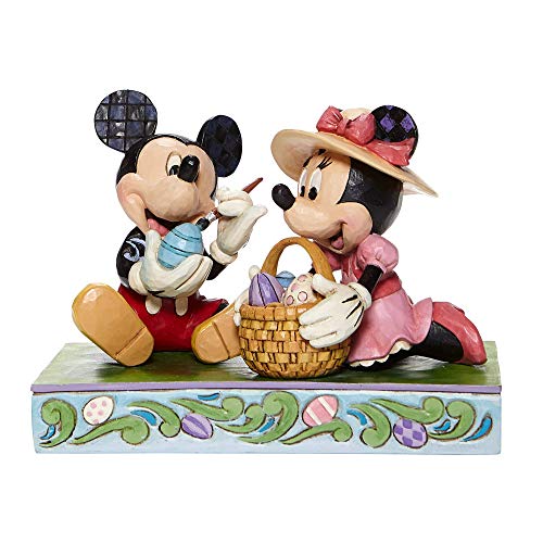 Jim Shore Las tradiciones de Disney Mickey y Minnie Mouse 'Artistry Pascua' Figurita