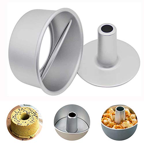 Juego de moldes redondos para tartas con base suelta, 6 pulgadas antiadherentes para hornear, molde redondo de aluminio profundo con parte inferior extraíble para tartas