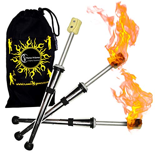 Juggle Dream 3X Pulsar Fuego Malabares Antorchas Pro Malabares Fuego Antorcha Juego de 3 + Flames N Games Bolsa de Viaje. Excelente Juego de Entrenamiento de antorchas para Hacer Malabares con Fuego. Juggle Dream 3X Pulsar Fuego Malabares Antorchas Pro Malabares Fuego Antorcha Juego de 3 + Flames N Games Bolsa de Viaje. Excelente Juego de Entrenamiento de antorchas para Hacer Malabares con Fuego.