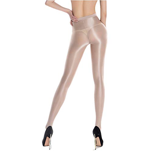 Junecake Mujer Pantimedias de Aceite,Medias Brillantes Medias Transparentes Medias 70D (Carne) Junecake Mujer Pantimedias de Aceite,Medias Brillantes Medias Transparentes Medias 70D (Carne)