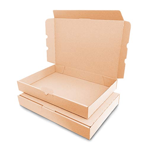 KartonProfis – Lote de 50 cajas 350 x 250 x 50 mm Marrón Cajas de Post plegables caja MB de 5
