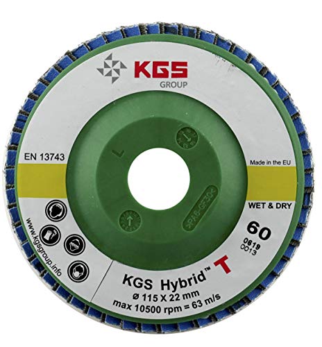 KGS Hybrid T - Discos de láminas diamantadas (diámetro 115/22,3 mm, grano 60)